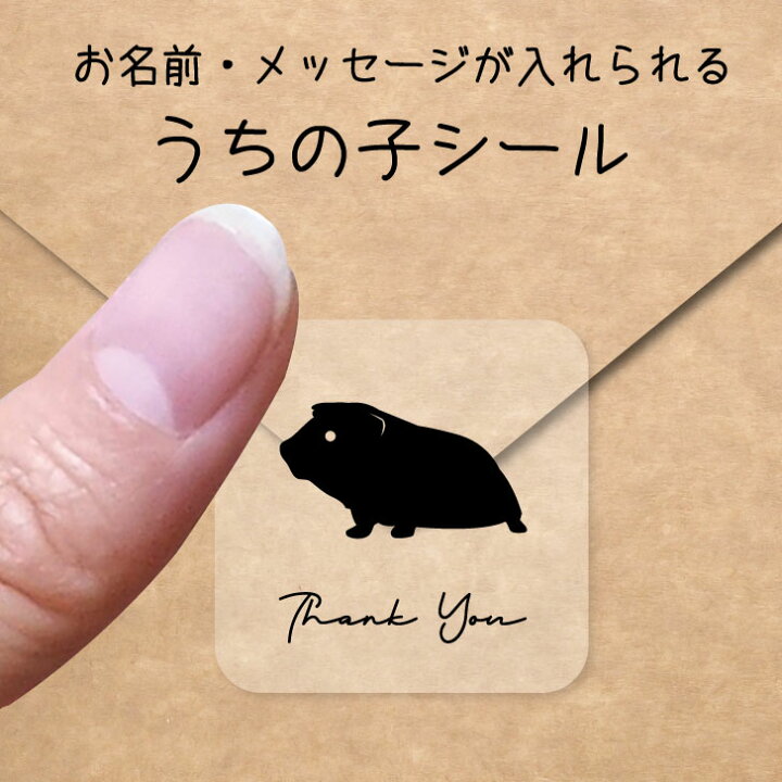 楽天市場 送料無料 うちの子 シール モルモット お名前シール 名前付け メッセージ ステッカー ペット グッズ シルエット 防水 透明 クリア オーダーメイド Minne Creema Base メルカリ ラベル 入学 入園 かわいい おしゃれ 小動物 Mo U Ra