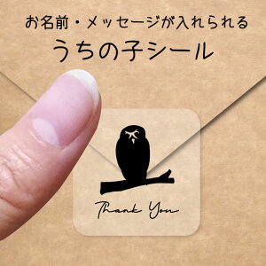 【 マラソン中 P5倍 】 うちの子 シール 【 メガネフクロウ 】 お名前シール 名前付け メッセージ ステッカー ペット グッズ シルエット 防水 透明 クリア オーダーメイド minne Creema BASE メルカ