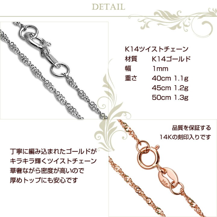 楽天市場】ハワイアンジュエリー ネックレスチェーン ツイストチェーン 