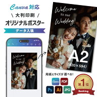 お客様データ支給 大判 ポスター 印刷 出力 1枚 Canva対応 ポスター印刷 ウェルカムボード ウェルカムス…
