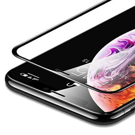 ESR iPhone Xs/X 液晶保護フィルム [簡単貼り付けガイド枠付き] [3D +全面フルカバー] プレミアム強化ガラスフィルム 対応機種：iPhone Xs 5.8インチ（2018発売）/ iPhone X（2017年発売） ブラック iPhone 11 Pro/iPhone XS/iPhone X