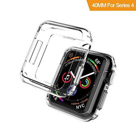 Gosento Apple Watch Series 4 / Series 5 ケース 40MM 高品質 クリスタル クリア 透明 アップル アップルウォッチ 40MM TPU素材 Watch 5 40MM 保護カバー (クリア)