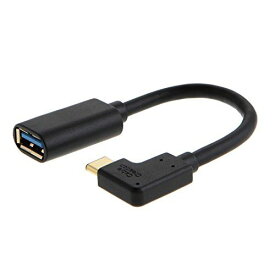 Type C to USB 3.0アダプタ，CableCreation 片側L型 90度 USB 3.1 to USB 3.0 A OTGケーブル ブラック 0.15m 1M ブラック3