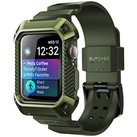 SUPCASE Apple Watch Series 4/5 44mm ケース 保護カバー バンド 44mm 衝撃吸収 アップルウォッチ シリーズ 4/5 対応 深緑 AppleWatch5/4 44mm ディープグリーン