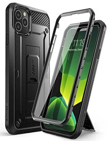 SUPCASE iPhone 11 Pro Max ケース 6.5インチ 液晶保護フィルム 腰かけクリップ付き 米国軍事規格取得 耐衝撃 防塵 全面保護 UBProシリーズ iPhone11 Pro Max 黒い