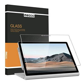 MEGOO Microsoft Surface Book 3/2 専用保護フィルム 強化ガラス 全面保護 9H硬度 自動吸着 気泡レス 高透過率 指紋防止 液晶保護フィルム（15インチ） 15 インチ対応 - Surface Book 3/2 [1 パック