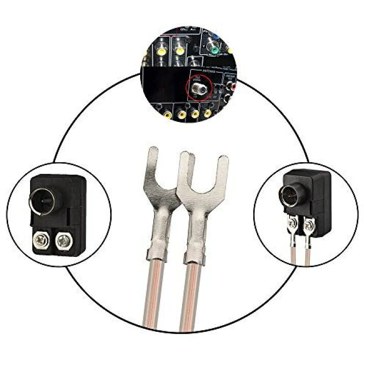 楽天市場 Chaslean Fmフィーダーアンテナ Fmアンテナコード Fmアンテナ 300w 室内 高感度 ラジオ コンプ チューナー Jvcなど用 Y型ラグ端子 Moaセレクト