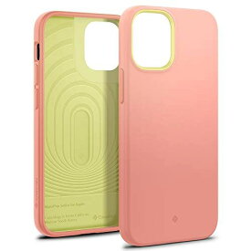 Caseology iPhone 12 mini ケース TPU シリコン 質感 耐久性 サラサラ 耐衝撃 指紋防止 iPhone12mini カバー ナノ・ポップ (ピーチ・ピンク) ピーチピンク