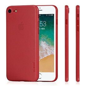 iPhone SE/iPhone 8/ iPhone7 ケース 0.3mmの 最薄型 最軽量 memumi PP Case アイフォン8 保護カバー 指紋防止 手触り抜群 人気ケース・カバー (レッド) iPhone8 [4.7]