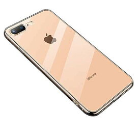 【SUMart】 iPhone 8 Plus ケース iPhone 7 Plus ケース ガラスケース 強化ガラスケース レンズ保護 耐衝撃 極薄 耐久 ハードケース Qi充電対応 アイフォンケース (iPhone 7Plus/8Plus 5.5インチ, クリア)