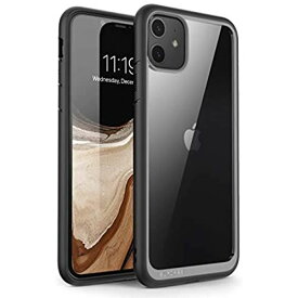 SUPCASE iPhone 11 ケース 背面クリアカバー MIL規格 衝撃吸収 カメラ保護 Qi充電 UBStyleシリーズ 黒い iPhone11 透明/黒い