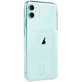 iphone11ケース カード 薄型 iphone11ケースクリア シリコン tpu 耐衝撃 指紋防止 落下防止 傷防止 軽量 Qi急速充電対応アイフォン11専用カバー 透明 (iphone 11)