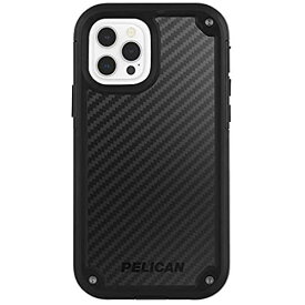 【Pelican by Case-Mate】 抗菌・MIL-STD-810G ミリタリーグレード 6.4m 落下耐衝撃ケース ホルスタースタンド付属 ペリカン Shield - Black Kevlar/w Micropel for iPhone 12 Pro Max PP043500