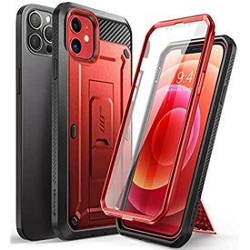 SUPCASE iPhone12 mini/12/12 Pro/12 Pro Max 2020 新しいカバー iPhone 11/11 Pro/11 Pro Max ケース 2019 液晶保護フィルム と腰かけクリップ付き スタンド内臓 米国軍事規格取得 Qi充電 三重保護 傷防止 耐衝撃 UBProシリーズ (iPhone12/iPhone12 Pro, 赤い)