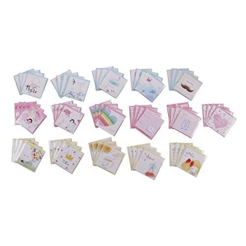 水彩風 ミニ メッセージカード 封筒付き 16種類 各4枚 64点セット グリーディング 市販 ありがとう 多目的 OUTLET SALE 誕生日
