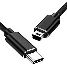 Type C Mini B 変換ケーブル USB タイプCオス‐ミニBオス コード 1m wuernine PCとヘッドホンアンプを繋げる データ転送 充電用 ポタアンとの接続用 黒