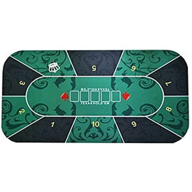 テキサスホールデム ポーカー レイアウト プレイマット 収納袋付き Gany (60cm×120cm)