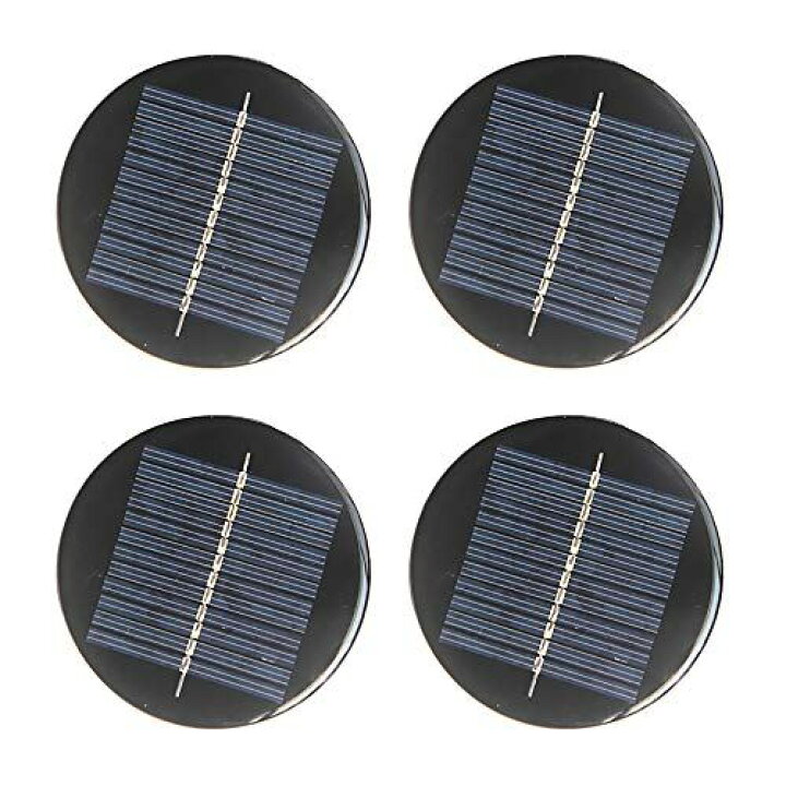 NUZAMAS 4個入り6V 80mmマイクロミニソーラーパネルセルのセット、有線、太陽光発電エネルギー用、DIYホーム、ガーデンライト、 科学プロジェクト-おもちゃ-バッテリー充電 : MOAセレクト