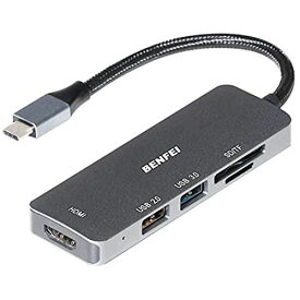 USB C to HDMI、Benfei USB Type-Cハブ、2ポートUSB-C to USB、USB C to SD/TFカード、MacBook Pro 2019/2018/2017、Samsung Galaxy S9 / S8、Surface Book 2、Dell XPS 13と互換性あり / 15、Pixelbookなど