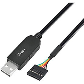 DTECH USB TTL シリアル 変換 ケーブル 3.3V 1.8m FTDI チップセット 6ピン 2.54mm ピッチ メス コネクタ FT232RL USB UART シリアル コンバーター ケーブル Windows 10 8 7 Linux Mac