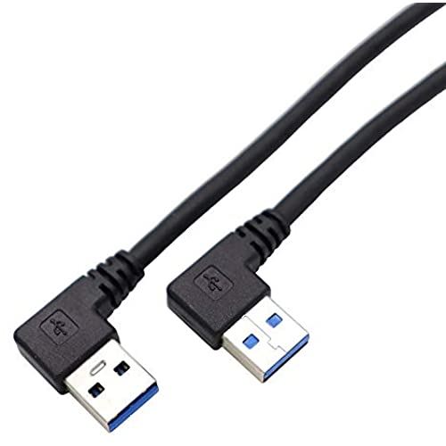 ViViSun USB 3.0 A(オス)-A(オス) ケーブル タイプA オス-オス 金メッキ データ高速伝送 (0.3ｍ) Black