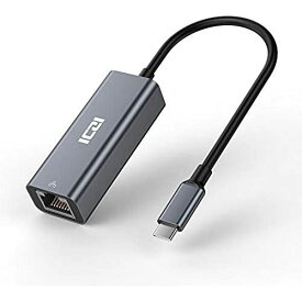 ICZI USB C LAN変換アダプター 有線LANアダプター USB イーサネットアダプタ ブラック 超高速イーサネットアダプタ Thunderbolt 3搭載 MacBook、Google Chromebook、HUAWEI MATE 30などに対応（シルバー）