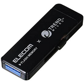 エレコム USBメモリ USB3.0 トレンドマイクロ製ウイルス対策ソフト搭載 16GB ブラック MF-TRU316GBK