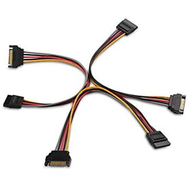 Cable Matters SATA 電源 延長ケーブル オス メス 15ピン 3本セット HDDとSSDと光学式ドライブとPIC-Eカードに対応 20cm