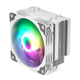 Vetroo CPUクーラー 120mm ARGB LED搭載 PWM自動制御 ヒートパイプ CPUファン 高精度 静音 空冷CPUクーラー Intel/AMD対応 アルミニューム 修理/交換/DIY仕組み V5 CPUクーラー ホワイト