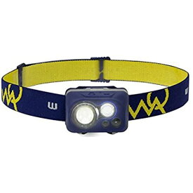 WAQ LED ヘッドライト センサー 防水 (300ルーメン/実用点灯115時間/ワイド/乾電池/軽量) 防災 登山 釣り キャンプ ランニング ヘッドランプ WAQ-HL1