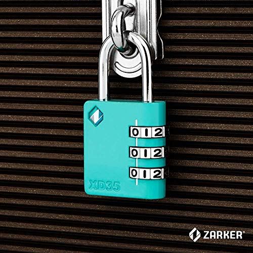 [ZARKER  XD35]南京錠-体育館、スポーツ、学校・職員ロッカー、アウトドア、工具箱、ケース、柵・保管用、3桁ダイヤル式ロック-金属・鋼-好きな番号の設定が簡単に可能  - 1Pack(ミント) ミント1Pack | スマホケースのMOAセレクト