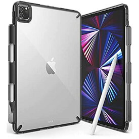 【Ringke】iPad Pro 11 ケース [2021 第3世代 / 2020 第2世代 モデル] ストラップホール付き TPU+ポリカーボネートハイブリッド [米軍MIL規格取得] カバー クリア タブレットケース ... [iPad Pro 11"] [iPad Pro 11" - スモークブラック]