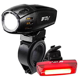 BV(ビーブイ) 自転車ライト 高輝度 LED USB充電式 防水仕様 充電式テールライト付き ライトセット