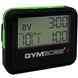 Gymboss PLUS インターバルタイマー & ストップウォッチ - ブラック/グリーン ソフトコート