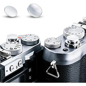 JJC 1+1 ソフト レリーズ シャッターボタン セット 凹 + 凸 シルバー 富士フィルムFuji Fujifilm 富士 X-E4 X-E3 X-E2S X-E2 X-E1 X-T4 X-T3 X-T2 X100V ...