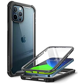 i-BLASON iPhone 12 Pro Max ケース 6.7インチ 2020 液晶保護フィルム付き 米国軍事規格取得 360°保護 耐衝撃 防塵 クリア Qi充電対応 Aresシリーズ 透明/黒