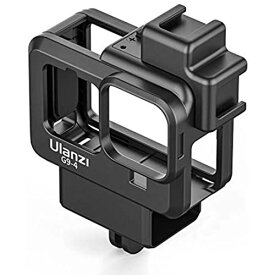Ulanzi G9-4 アクションカメラ ビデオケージ プラスチック Vlogケース保護ハウジング デュアルコールドシューマウント付き 52mmフィルターアダプター GoPro Hero 9の代替品用