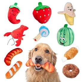 犬噛むおもちゃ10個セット ペットのぬいぐるみ 音の出るおもちゃ ストレス発散 歯磨き 丈夫 耐久性 運動不足解消 PET-111jp