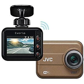 JVC KENWOOD GC-DR20 ドライブレコーダー 【論よりスマホ】 wifi搭載 フルHD 衝撃感知 LED信号対応 WDR microSDHCカード付属 ブラウン GC-DR20-T