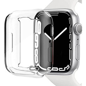 Miimall【2021新モデル】Apple Watch 7 45mm保護ケース ソフト ケース アップルウォッチシリーズ 7カバー 落下防止 全面保護 超軽量 耐衝撃 脱着簡単 カバー Apple Watch 45mm