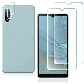 【4枚入り】FOR Sony Xperia Ace II SO-41B docomo 用のガラスフィルム 2枚 + 2枚 FOR Sony Xperia Ace II SO-41B docomo 用のカメラ 強化ガラス ...