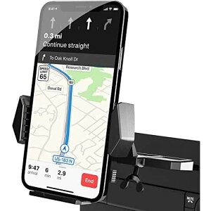 APPS2Car(アプリトゥーカー) 頑丈なCDスロット携帯電話マウント 片手操作デザイン ハンズフリー車載電話ホルダー すべてのiPhone & Android携帯電話に対応 スマートフォンモバイル用
