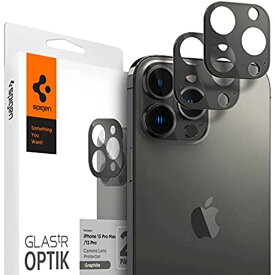Spigen Glas tR Optik iPhone 13 Pro とiPhone 13 Pro Max 用 カメラフィルム 保護 iPhone13Pro と iPhone13Pro Max 対応 カメラ レンズ グラファイト