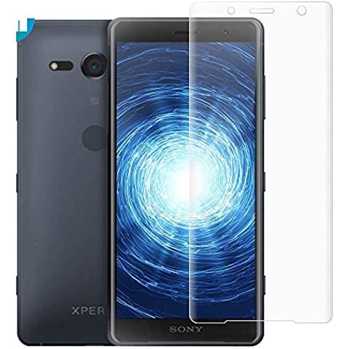 For Xperia XZ2 Compact ガラスフィルム エクスペリア XZ2 Compact SO-05K 3D曲面 強化ガラス 保護フィルム 最高硬度9H 耐衝撃 貼り付け簡単 全面吸着 指紋防止 気泡防止 クリア