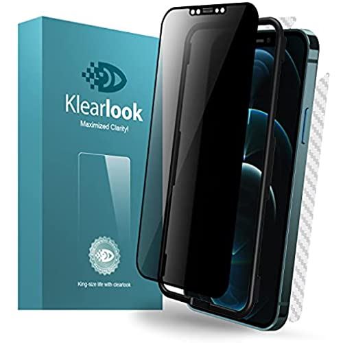 Klearlook Phone 12 / Phone 12 Pro (6.1インチ)専用 ガラスフィルム 360°覗き見防止 上下左右360度 プライバシー防止系列 全面保護ガラス Phone12pro 強化ガラス ...