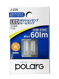 POLARG 日星工業 LED フロスト集光レンズ ポジション ルーム ライセンス T10 6700K 60lm 12V ホワイト 日本製 P2956W J-236