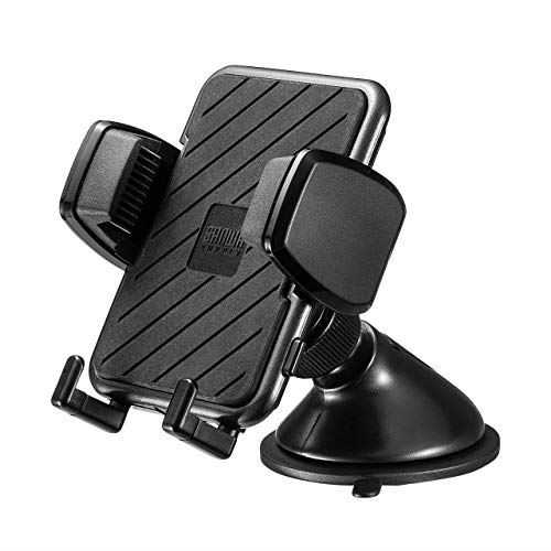 サンワサプライ スマートフォン用車載ホルダー(手帳型ケース対応・オンダッシュタイプ) ブラック CAR-HLD11BK | MOAセレクト
