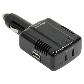 メルテック 車載用インバーター 2way(USB&コンセント) DC12V コンセント1口15W USB1口2.1A 静音タイプ Meltec SIV-15