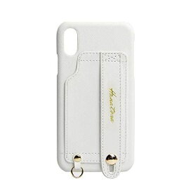 【HANATORA】iPhone XR 対応 Handy PUレザー ハードケース ホワイト H6-iPXR-White