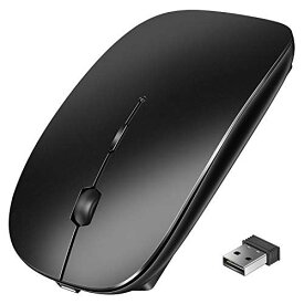 ワイヤレスマウス Bluetooth マウス 2.4GHz 光学式 3DPIモード 充電式(Black)